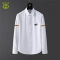 Gucci apparel men long cotton boxy shirt classic signature gucci shirt 