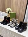 Gucci boots horesit anke boot platform pump leather GG printed knee high booties