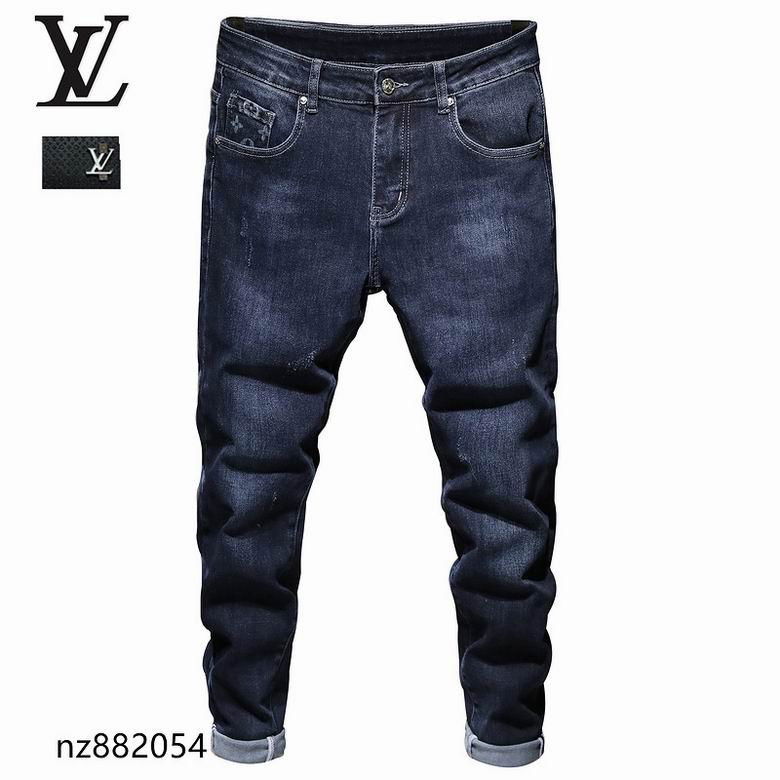 LV jeans man long pant wash skinny jean pants fashion louis vuitton trouses