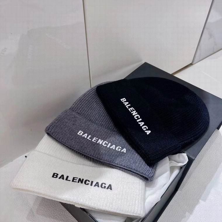 balenciage knitted beanie thermal knit hat Wool caps Knitted hats knitting caps 