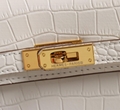 Hermes Mini Kelly handbag purse tote handle bag crocodile leather 