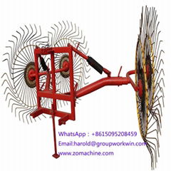 Steel disc wheel hay rake