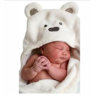 Lovely baby wool bath towel cute animal shape baby boy hooded towel coat baby bl