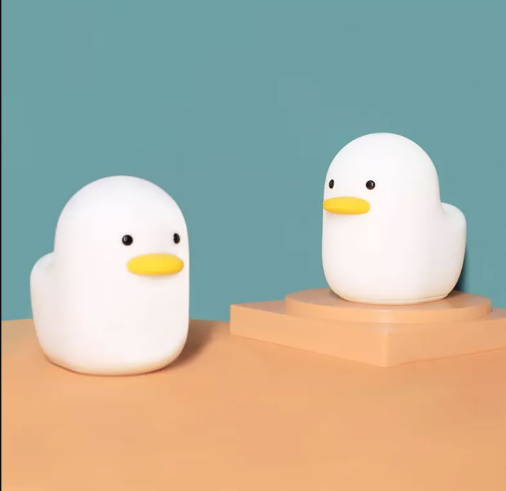 Led Lights Soft Silicone Cute Duck Children Kids Nursery Led Night Light Lamp 2