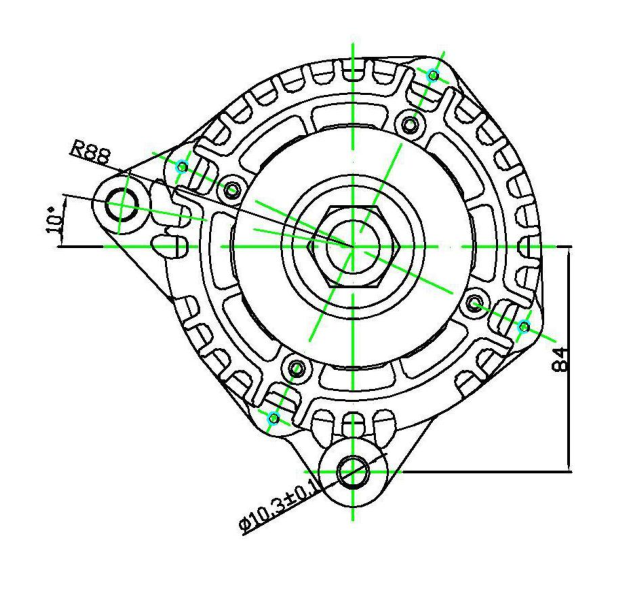 JFZ1906 car alternator 14 voltage car alternator output 120A Bliss