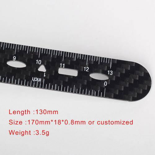  High accurate Fashion design 100% Carbon Fiber Ruler 13cm Scale Ruler  3