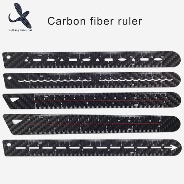  High accurate Fashion design 100% Carbon Fiber Ruler 13cm Scale Ruler 