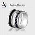 High-end Tungsten steel Wedding rings Popular Jewelry Carbon Fiber Mens Ring 1