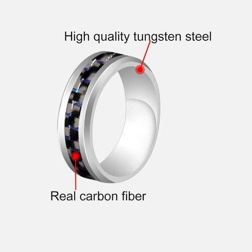High-end Tungsten steel Wedding rings Popular Jewelry Carbon Fiber Mens Ring 3