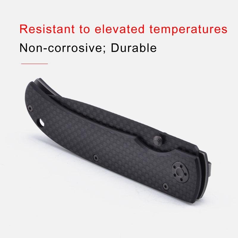 Real Carbon Fiber Outdoor Knife Pocket Folding Knife Multi Functional Neck knife 4