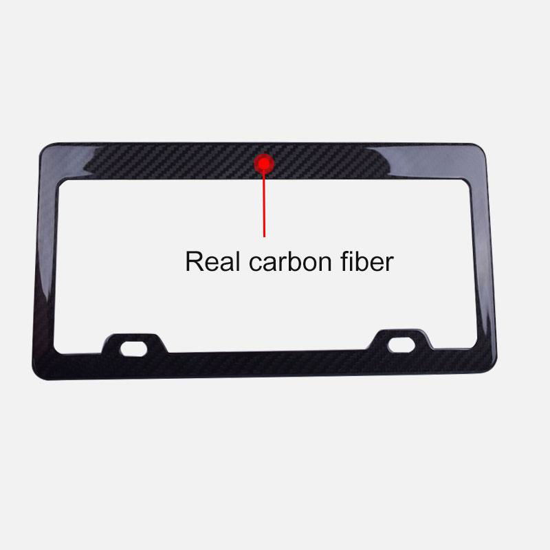 Real Carbon Fiber License Plate Holder Car License Plate Frame Black 3