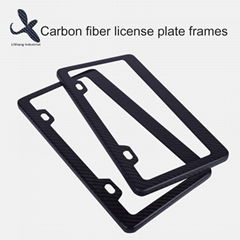 Real Carbon Fiber License Plate Holder Car License Plate Frame Black