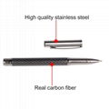 2019 Promotional Carbon Fiber Rollerball Pen Custom Logo Metal Signature Pen 4