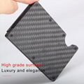 Carbon Fiber Card Clip Credit Card Holder Mini Wallet with Money Clip 4