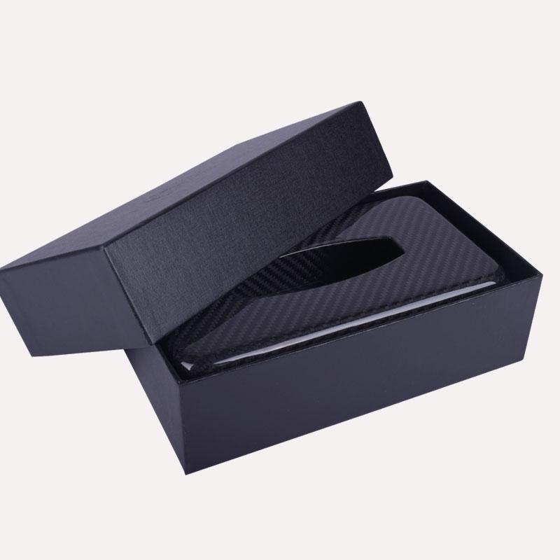 100% Real full Carbon fiber car tissue box car accessory carbon paper cover case 5