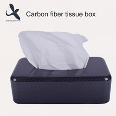 100% Real full Carbon fiber car tissue box car accessory carbon paper cover case