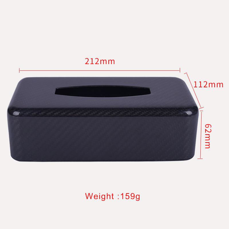 100% Real full Carbon fiber car tissue box car accessory carbon paper cover case 4