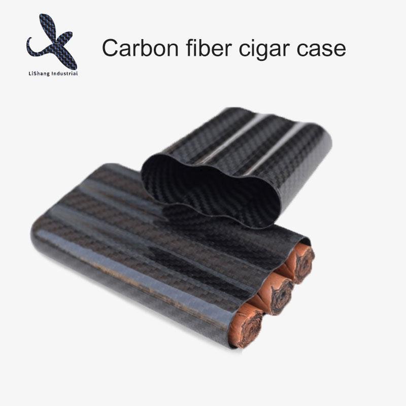 OEM Portable Travel humidor Carbon fiber cigar box cigar case with factory price