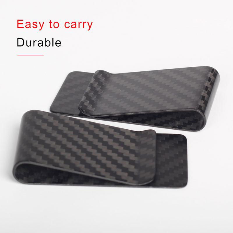 3K carbon fiber card holder slim wallet mens real money clips money holder