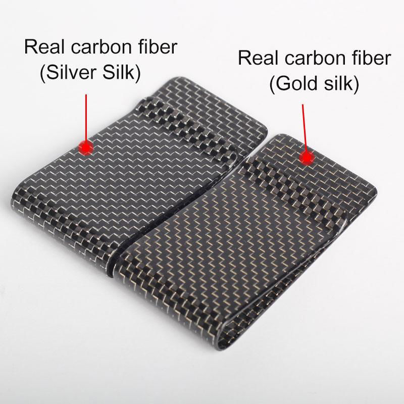 3K carbon fiber card holder slim wallet mens real money clips money holder 2
