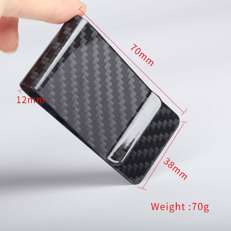 3K carbon fiber card holder slim wallet mens real money clips money holder 3