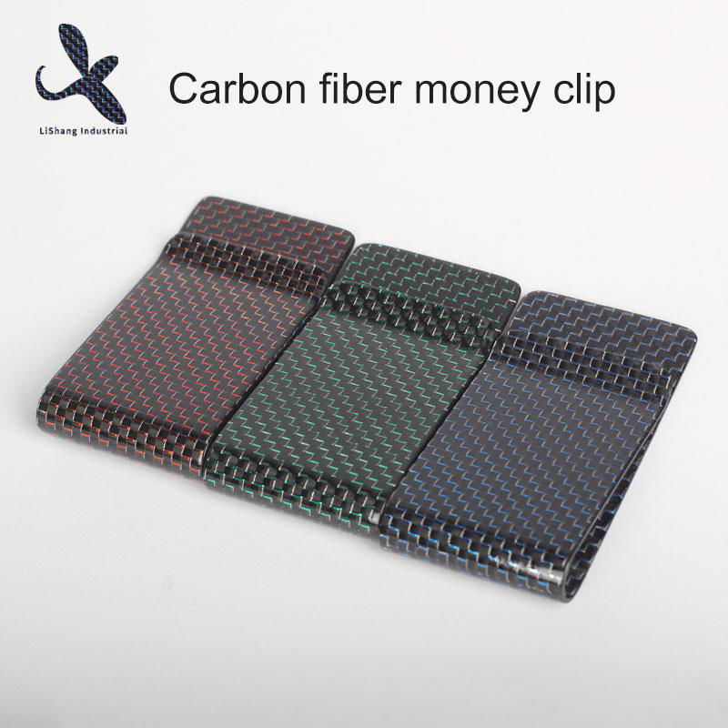 3K carbon fiber card holder slim wallet mens real money clips money holder 4