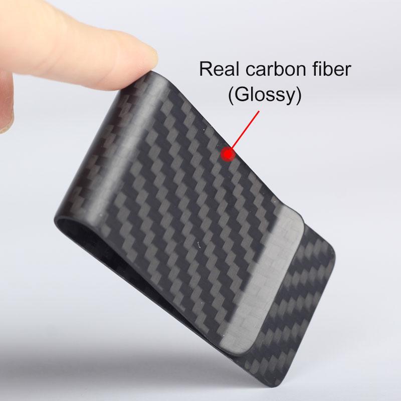 3K carbon fiber card holder slim wallet mens real money clips money holder 5