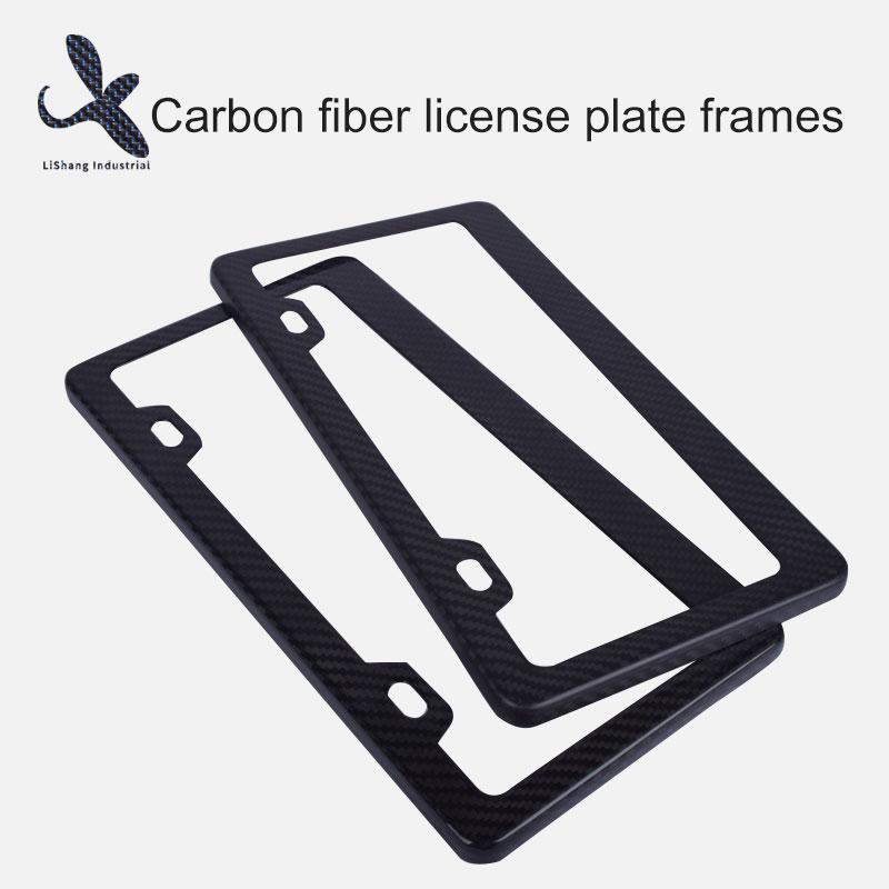 Strong 3K Carbon Fiber Car Licence Plate Frame LS003 LS (China
