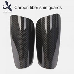 High Quality Real Carbon Fiber Football Soccer Crashproof Shin Guards 