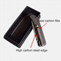 100% Real Carbon Fiber Sharp Folding Knife Hot Item For EU USA Market   4
