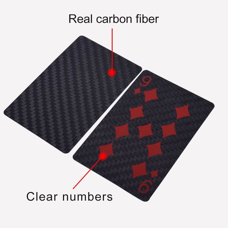 Factory Supplier 100% Carbon Fiber Durable Playing Cards for Entertainment 4
