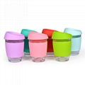 12OZ Reusable glass coffee mugs With