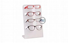 Customized countertop white acrylic sunglasses display rack