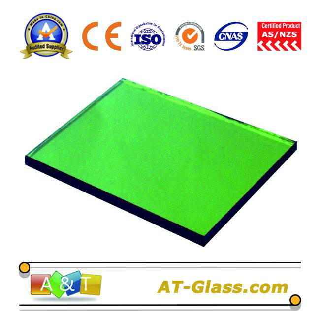 4mm 8mm Dark green Reflective glass Curtain wall coated glass