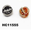 women ladies colorful crystal stone pumpkin round plastic hair clips wholesale 14