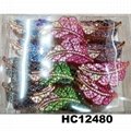 wholesale women colored crystal stone leaf design plastic hair claw clips