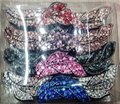 fashion women colored crystal stone plastic hair claw clips wholesale