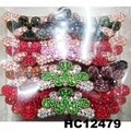 fashion women colored crystal stone plastic hair claws clips wholesale