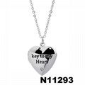 custom fashion I love you letters engraved metal pendant necklace