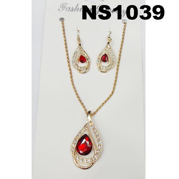 fashion women crystal stone diamond jewelry set wholesale 10