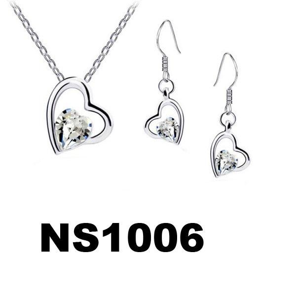 fashion women crystal stone diamond jewelry set wholesale 16