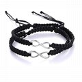 custom girls women mens leather rope knit braided bracelet