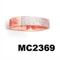 women ladies crystal flower engraved korea suede leather bracelet wholesale