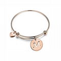 custom girls women engraved metal charm bracelet