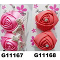 women girls kids satin rose flower hair clips wholesale