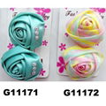 women girls kids satin rose flower hair clips wholesale