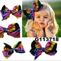 wholesale kids girls leather hair bow clips