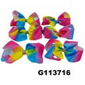 wholesale kids girls leather hair bow clips