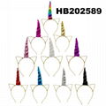 wholesale elastic unicorn horn head band 11