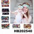 wholesale fashion parent child milk silk bow elastic hair band